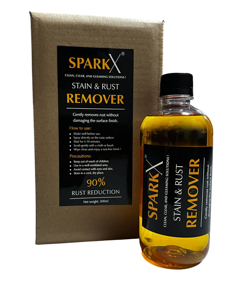 Rust & Stain Remover + Chrome Shiner 500ml with Kit | Spark X